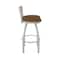Holland Bar Stool Co Revelle 36in Swivel Extra Tall Bar Stool, Anodized Nickel Finish, Medium Back, Canter Thatch Seat 881 - alternate 9