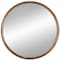 Homeroots 32" Brown Round Wood Framed Accent Mirror 485081 - alternate 6