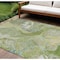 Homeroots 9' X 12' Green Blue And Gray Abstract Washable Indoor Outdoor Area Rug 597774 - alternate 1