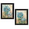 Homeroots Set Of Two Paris Floral Postcard Black Framed Print Wall Art, 2PK 405711 - alternate 4