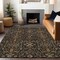 Homeroots 5' X 8' Black Brown And Red Floral Washable Indoor Outdoor Area Rug 604578 - alternate 9