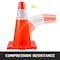 Vevor Traffic Safety Cones PVC Parking Cones 18" W/ 1 Reflective Collars 11" X 11" Red PVC Base, 20PK CC-A45-20PCS - alternate 8