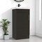 Homeroots 16" Black And Silver Wood Freestanding Bathroom Vanity With White Sink 543633 - alternate 5