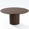 Homeroots 60" Brown Wood Pedestal Base Round Top Dining Table 720652 - alternate 1