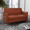 Flash Furniture HERCULES Diplomat Cognac LeatherSoft Loveseat with Clean Line-Stitched Frame and Chrome Legs BT-827-2-CG-CHR-GG - alternate 9