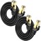 Maximm 1.5ft Flat Cat7 SFTP Shielded Ethernet Cable, 2PK, Black, 2PK CAT71.5FTBlack-2Pk - alternate 1