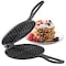 Megachef 6.7 Inch Round Cast Iron Pie Iron Outdoor/Camping Cookware with Long Handle 750124346M - alternate 1