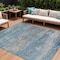 Homeroots 9' X 12' Sky Blue And Gray Abstract Washable Indoor Outdoor Area Rug 630853 - alternate 1