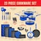 Bakken-Swiss 23-Piece Cookware Set, Blue Pots, Skillets, Bakeware, Reinforced Aluminum, Gas, Electric, Induction BKCWBLUE23 - alternate 6