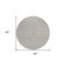 Homeroots 8' Taupe And Gray Round Geometric Washable Indoor Outdoor Area Rug 595609 - alternate 7