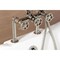 Kingston Brass 7" Center Deck-Mount Clawfoot Tub Faucet with Hand Shower, Polished Nickel AE8106CG - alternate 5