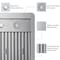 Victory 48-Inch 900 CFM Under Cabinet Range Hood, Baffle Filters, Dimmable LED Lights Verona-48 - alternate 5