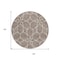 Homeroots 8' Taupe And Ivory Round Geometric Washable Indoor Outdoor Area Rug 613051 - alternate 8