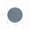 Homeroots 8' Navy Blue And Mint Green Round Striped Washable Indoor Outdoor Area Rug 610548 - alternate 9