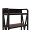 Homeroots 56" Black And Brown Metal and Wood Four Tier Etagere Bookcase 683395 - alternate 5