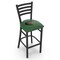 Holland Bar Stool Co 25" Blk Wrinkle UAB Stationary Counter Stool, Ladder Back L00425AlaBir - alternate 1