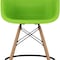 Homeroots 28" Green And Brown Heavy Duty Plastic And Solid Wood Low Back Counter Height Bar Chair 520678 - alternate 9
