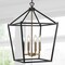 Jonathan Y Pagoda 16" 4-Light Classic Traditional Metal Cage Lantern LED Pendant, Oil Rubbed Bronze/Brass Gold JYL7437D - alternate 11