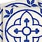 Homeroots 5" X 5" Tulipa Blue and White Peel and Stick Removable Tiles 399846 - alternate 4