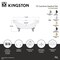 Kingston Brass 72" Cast Iron Oval Double Slipper Clawfoot Tub, 7" Faucet Drillings, White/Brushed Brass VCT7DS7231NL7 - alternate 2