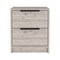Homeroots 19" Light Gray Wood Two Drawer Nightstand 534906 - alternate 1