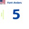 Aacc Self-Adhesive Vinyl Number: 5, Size: 2 in. Color: Blue Font: Anders, 12PK AACC-Anders-N5-Blue-I2x12 - alternate 1