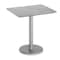 Flash Furniture 30" x 24" Outdoor Tabletop, Gray Faux Concrete, Seamless Surface Technology, 18" Round Silver Base ST-REC2430-CMGY-TR18S-GG - alternate 1