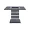 Homeroots 47" Dark Gray Silver And Black Glass Faux Crystal And Wood Square Bar Table 564794 - alternate 7