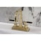 Kingston Brass Double-Handle 4" Centerset Bathroom Faucet with Brass Pop-Up, Polished Brass KS6642CKL - alternate 6