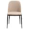 Leisuremod Tule Dining Side Chair with Velvet Seat and Steel Frame, Natural Wood/Brown, 2PK TCNW18BR2 - alternate 9