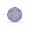 Homeroots 8' Blue Round Floral Medallion Washable Indoor Outdoor Area Rug 607844 - alternate 7