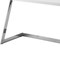 Homeroots 47" White and Silver Wood and Stainless Steel Sled Writing Desk 543754 - alternate 9