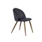 Homeroots Set of Two Charcoal and Brown Upholstered Velvet Dining Side Chairs, 2PK 568026 - alternate 1