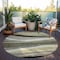 Homeroots 8' Taupe Gray And Black Round Abstract Washable Indoor Outdoor Area Rug 603691 - alternate 9