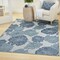Homeroots 5' X 7' Navy Blue Ivory And Blue Floral Indoor Outdoor Area Rug 552489 - alternate 8