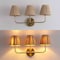 Jonathan Y Malaya 22.75" 3-Light Bohemian Coastal Metal Pleated Paper Shade LED Vanity Light, Beige/Brass Gold JYL1616A - alternate 10
