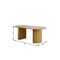 Homeroots 86" Natural Solid Wood Pedestal Base Oval Dining Table 720702 - alternate 5