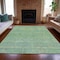 Homeroots 8' X 10' Teal Blue And Linen Oriental Washable Indoor Outdoor Area Rug 631140 - alternate 6