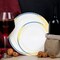 Smarty Had A Party White w/Blue and Gold Harmony Rim Plastic Dinnerware Set (120 Dinner Plates+120 Salad Plates), 240PK 600VP-CASE - alternate 11