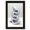Homeroots Tea Tower Blue 3 Black Framed Print Kitchen Wall Art 408107 - alternate 1