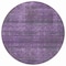 Homeroots 8' Plum Purple And Gray Round Striped Washable Indoor Outdoor Area Rug 588120 - alternate 7
