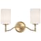 Nuvo Liam, 2 Light Vanity, Burnished Brass, White Opal Glass 60/8202 - alternate 8