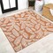 Jonathan Y Nevis Palm Frond Orange/Cream 5 ft Square Indoor/Outdoor Area Rug SMB119E-5SQ - alternate 1