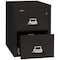 Fireking 12-3/16" W 2 Drawer Fire-Resistant Vertical File Cabinet, Black, Letter 2-1831-CBL - alternate 3