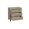 Homeroots 30" Gray Solid Wood Distressed Carved Floral One Drawer Nightstand 569580 - alternate 8