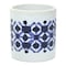 Homeroots Set of Two White And Blue Ceramic 5 Ounce Geometric Round Pot Planters, 2PK 518001 - alternate 3