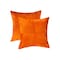 Homeroots Set of Two 18" Orange Cowhide Throw Pillows, 2PK 544611 - alternate 6