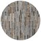 Homeroots 8' Pewter And Brown Round Striped Washable Indoor Outdoor Area Rug 608966 - alternate 8