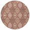 Homeroots 8' Orange Beige And Gray Round Floral Medallion Washable Indoor Outdoor Area Rug 614625 - alternate 8