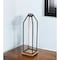 Homeroots 12" Black Clear And Natural Metal Glass And Wood Posy Test Tube Table Vase 488181 - alternate 6